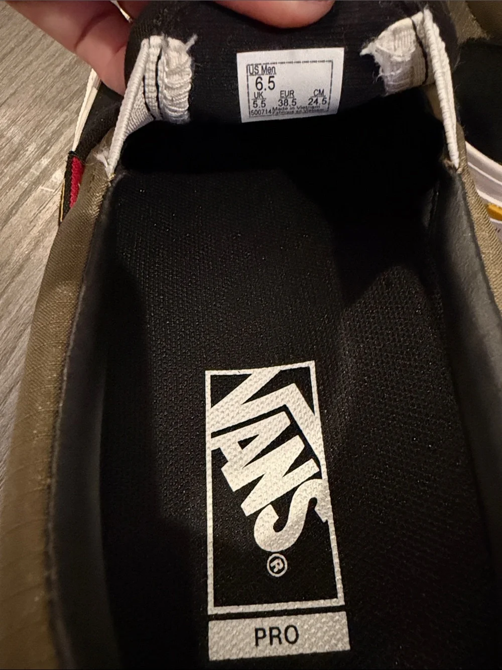 VANS Slip-On Pro, Mens Size 6.5 / Womens 8, Surplus Black Military